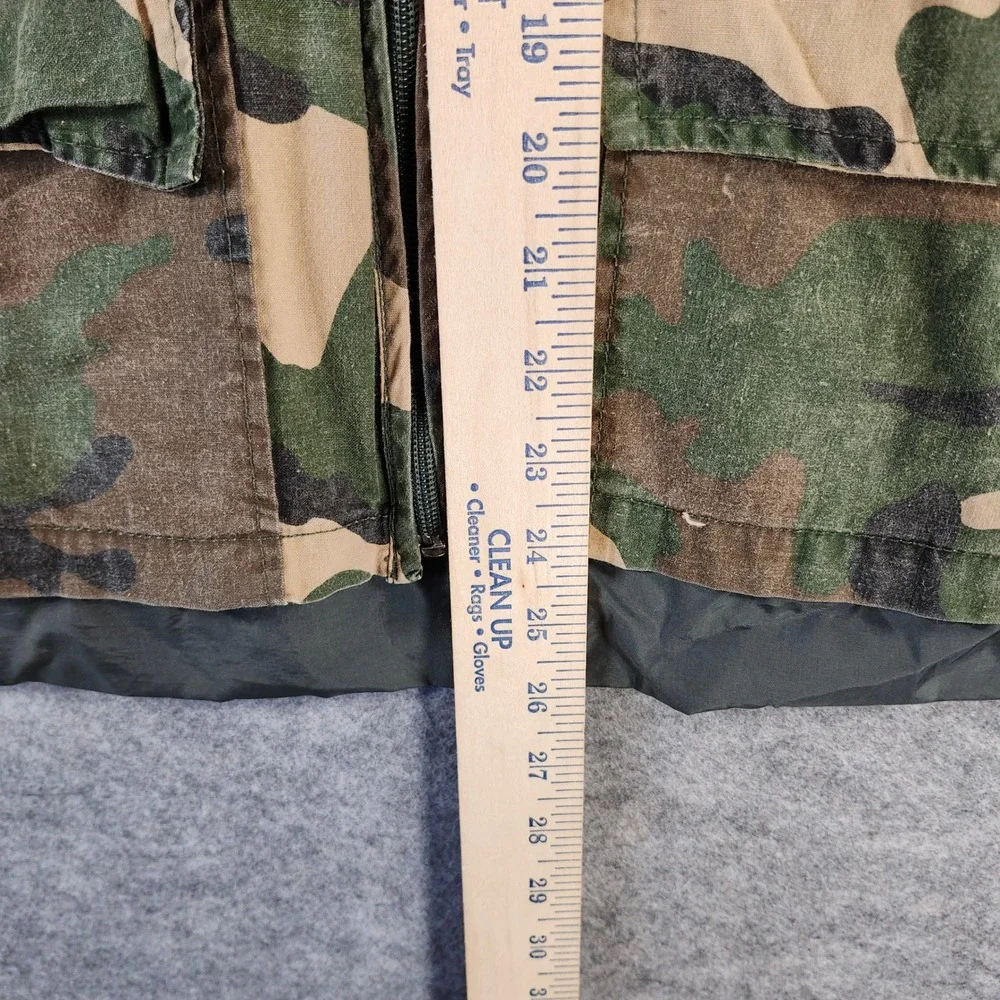 VTG Duck Bay Men XL Camo Hunting‎ Vest Woodland Camouflage Shell Loop Game Bag